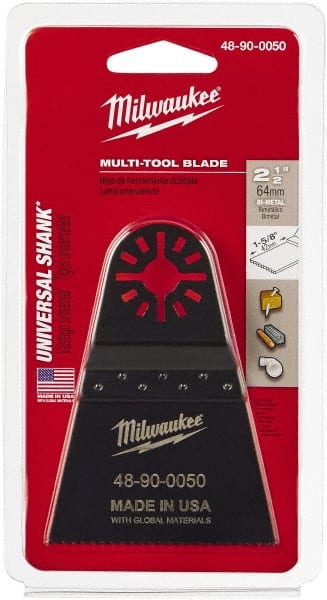 Milwaukee Tool - Rotary Multi-Material Blade - 2-1/2" Cutting Diam, Black Oxide Finish, Use with Milwaukee Multi-Tool - Exact Tooling