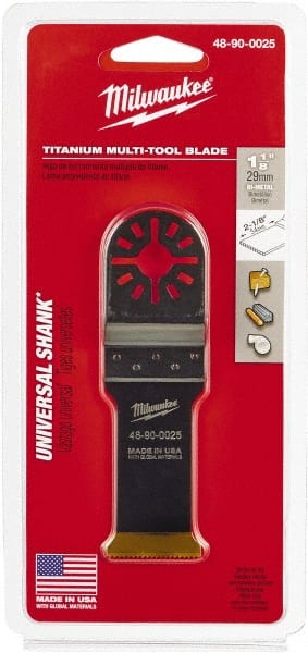 Milwaukee Tool - Rotary Multi-Material Blade - 1-1/8" Cutting Diam, TiAlN Finish, Use with Milwaukee Multi-Tool - Exact Tooling