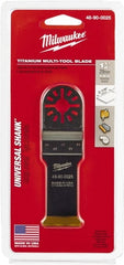 Milwaukee Tool - Rotary Multi-Material Blade - 1-1/8" Cutting Diam, TiAlN Finish, Use with Milwaukee Multi-Tool - Exact Tooling