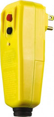 Tower - 1 Outlet, 125 Volt, 15 Amp, Yellow, Right Angle GFCI Plug - 1-15P NEMA Configuration, cUL, UL File E174279 - Exact Tooling