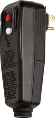 Tower - 1 Outlet, 125 Volt, 15 Amp, Black, Right Angle GFCI Plug - 1-15P NEMA Configuration, cUL, UL File E174279 - Exact Tooling