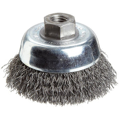 ‎Vortec Pro 3″ Crimped Wire Cup Brush, .014″ Steel Fill, 1/2″-13 Arbor Hole, Retail Pack - Exact Tooling
