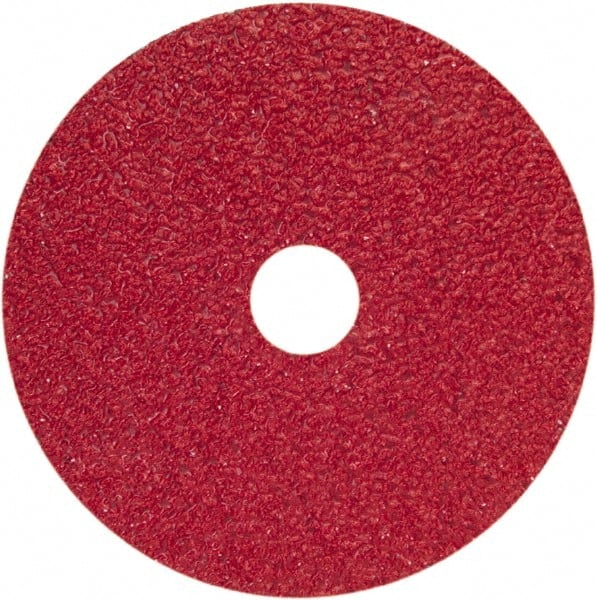 Norton - 80 Grit, 5" Disc Diam, 7/8" Center Hole, Type 29 Ceramic Alumina Flap Disc - 12,000 Max RPM, Fiberglass Backing, Arbor Attaching System, Coated - Exact Tooling