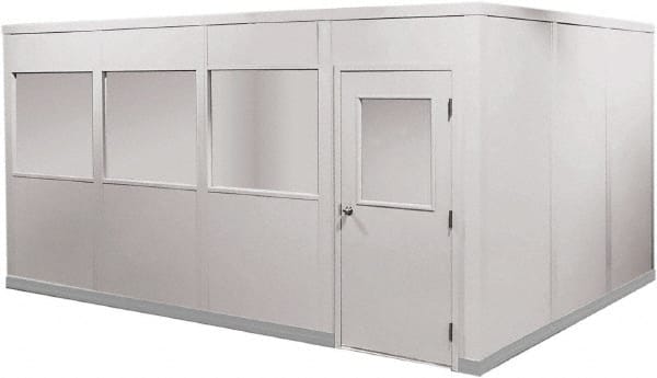 Portafab - 20' Long x 12" Wide, Fire & Sound Panel Temporary Structure - 2 Walls - Exact Tooling