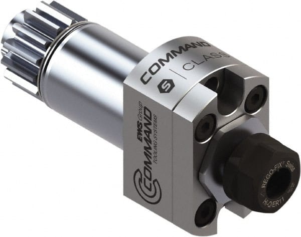 Command Tooling - 0.2mm to 7mm Capacity, 44mm Projection, Swiss Citizen, ER11 Collet Chuck - 95mm OAL, 25mm Shank Diam - Exact Tooling