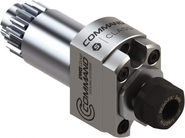 Command Tooling - 0.2mm to 7mm Capacity, 44mm Projection, Swiss Citizen, ER11 Collet Chuck - 87mm OAL, 24mm Shank Diam - Exact Tooling