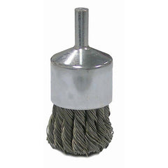 Vortec Pro 1″ Knot Wire End Brush, .020″ Steel Fill, 1/4″ Stem, Retail Pack - Exact Tooling