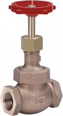 Milwaukee Valve - 1/4" Pipe, Threaded (NPT) Ends, Bronze Integral Globe Valve - Bronze Disc, Union Bonnet, 600 psi WOG, 300 psi WSP, Class 300 - Exact Tooling