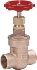 Milwaukee Valve - 1/2" Pipe, Class 125, Threaded (NPT) Bronze Solid Wedge Stem Gate Valve - 200 WOG, 125 WSP, Threaded Bonnet, For Use with Water, Oil & Gas - Exact Tooling