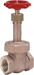 Milwaukee Valve - 2" Pipe, Class 300, Threaded (NPT) Bronze Solid Wedge Gate Valve - 1,000 WOG, 300 WSP, Union Bonnet, For Use with Water, Oil & Gas - Exact Tooling