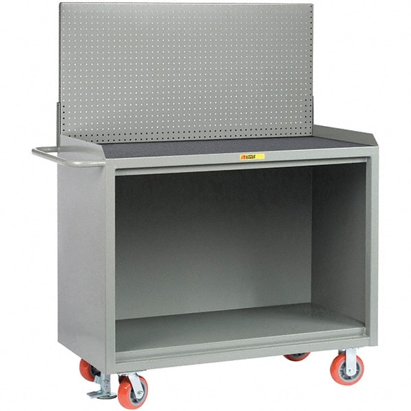 Little Giant - 3,600 Lb Capacity Mobile Service Bench - 53" Wide x 24" Deep x 43" High, Steel, Gray - Exact Tooling