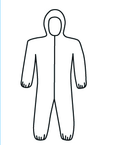Micropourus Coverall w/ Zipper Front, Hood, Boots & Elastic Wrists Large - Exact Tooling