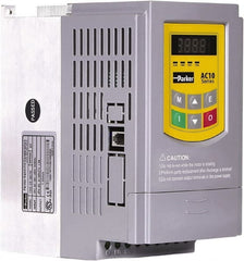 Parker - Three Phase, 460 Volt, 3 hp, Variable Frequency Drive - 4.17" Wide x 5.91" Deep x 7.09" High, IP20 - Exact Tooling
