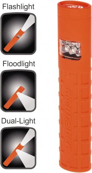 Bayco - LED Bulb, Industrial/Tactical Flashlight - Red Polycarbonate Body, AAA Batteries - Exact Tooling