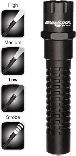 Bayco - LED Bulb, Industrial/Tactical Flashlight - Black Aluminum Body, CR123 Batteries - Exact Tooling