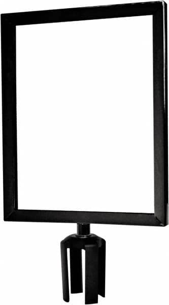 Tensator - 14-1/2" High x 14-1/2" Long x 11-1/2" Wide Barrier Sign Frame - Powder Coated Steel, Satin Black Finish, Satin Black, Use with Tensabarrier - Exact Tooling