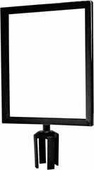 Tensator - 14-1/2" High x 14-1/2" Long x 11-1/2" Wide Barrier Sign Frame - Powder Coated Steel, Satin Black Finish, Satin Black, Use with Tensabarrier - Exact Tooling