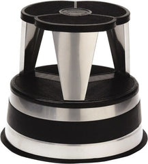 Cramer - 14-1/2" High, Silvertone Step Stool - Steel, 350 Lb Capacity, Type 1AA Industry Rating - Exact Tooling