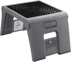 Cramer - 11" High, Slate Folding Step Stool - High Density Plastic, 250 Lb Capacity, Type I Industry Rating - Exact Tooling
