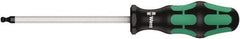 Wera - 10mm Hex Ball End Driver - 6" Bade Length, Ergonomic Cushion Grip Handle, 262mm OAL - Exact Tooling