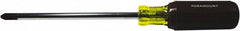 Paramount - #3, 10-1/16" OAL, Standard Phillips Screwdriver - 6" Blade Length, Round Shank, Acetate with Rubber Grip Handle - Exact Tooling
