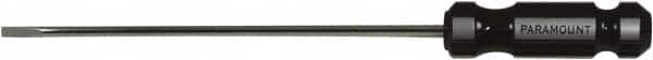 Paramount - 395mm OAL Cabinet Slotted Screwdriver - 300mm Blade Length, Round Shank, Acetate Handle - Exact Tooling