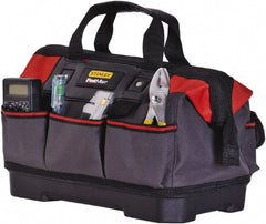 Stanley - Gray Polyester Tool Bag - 14" Wide x 9" Deep x 6.42" High - Exact Tooling