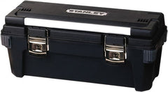 Stanley - Tool Box - 25-1/2" Wide x 10-1/16" Deep x 10-5/8" High, Plastic/Rubber/Aluminum, Black - Exact Tooling