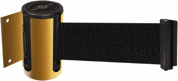 Tensator - 4-1/2" High x 7.5' Long x 2" Wide Wall Mount Barrier - Steel, Black Powdercoat Finish, Black, Use with 898 Wall Receiver - Exact Tooling