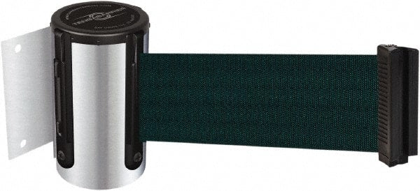 Tensator - 4-1/2" High x 13' Long x 2" Wide Wall Mount Barrier - Steel, Polished Chrome Finish, Chrome, Use with 898 Wall Receiver - Exact Tooling