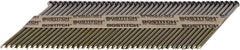 Stanley Bostitch - 11 Gauge 0.131" Shank Diam 3-1/4" Long Framing Nails for Power Nailers - Steel, Bright Finish, Smooth Shank, Angled Stick Paper Tape Collation, Round Head - Exact Tooling