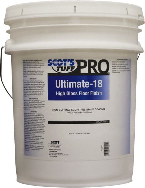 Scot's Tuff - 5 Gal Pail Finish - Use on Vinyl, Vinyl Asbestos, Asphalt, Linoleum, Terrazzo, Quarry Tile, Marble, Cork - Exact Tooling