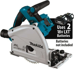 Makita - 18 Volt, 6-1/2" Blade, Cordless Circular Saw - 2,500 to 6,300 RPM, Lithium-Ion Batteries Not Included - Exact Tooling