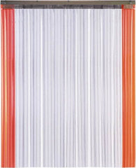 TMI, LLC - 8' Door Width x 8' Door Height PVC Ribbed with Reinforced Bonded Bead (Style) Armor Bond Strip Door Kit - 8" Strip Width x 0.072" Strip Thickness, Clear, 50% Overlap - Exact Tooling