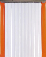 TMI, LLC - 8' Door Width x 8' Door Height PVC Smooth with Reinforced Bonded Bead (Style) Armor Bond Strip Door Kit - 8" Strip Width x 0.08" Strip Thickness, Clear, 50% Overlap - Exact Tooling