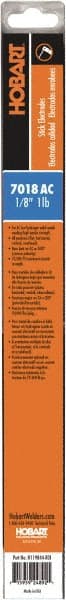 Hobart Welding Products - 14" Long, 1/8" Diam, High Strength Mild Steel Arc Welding Electrode - E7018 - Exact Tooling