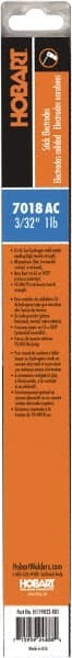 Hobart Welding Products - 14" Long, 3/32" Diam, High Strength Mild Steel Arc Welding Electrode - E7018 - Exact Tooling