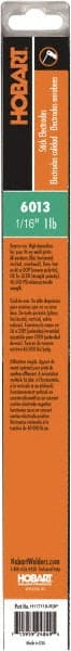 Hobart Welding Products - 14" Long, 1/16" Diam, Mild Steel Arc Welding Electrode - E6013 - Exact Tooling