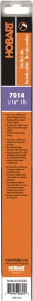 Hobart Welding Products - 14" Long, 1/16" Diam, High Strength Mild Steel Arc Welding Electrode - E7014 - Exact Tooling