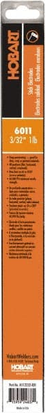 Hobart Welding Products - 14" Long, 1/8" Diam, Mild Steel Arc Welding Electrode - E6011 - Exact Tooling