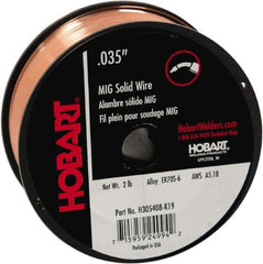 Hobart Welding Products - MIG Welding Wire Industry Specification: ER70S-6 Wire Diameter: 0.03500 (Decimal Inch) - Exact Tooling