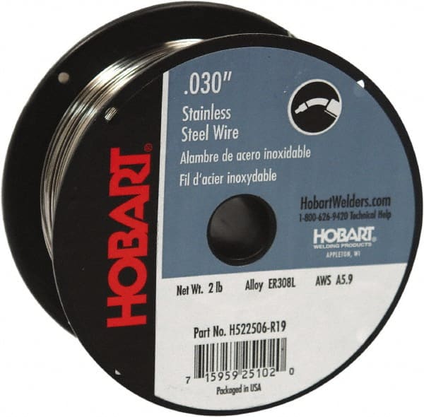 Hobart Welding Products - MIG Welding Wire Industry Specification: ER308L Wire Diameter: 0.03000 (Decimal Inch) - Exact Tooling