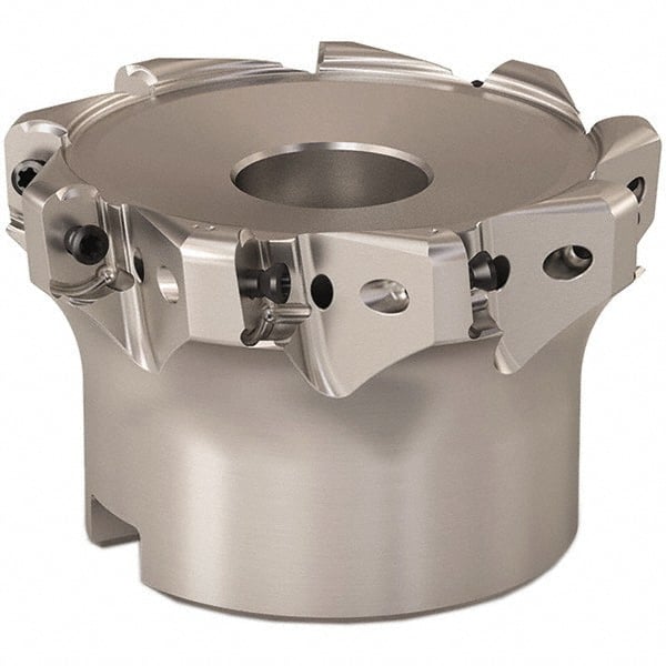 Seco - 63mm Cut Diam, 0.9mm Max Depth, 0.8661" Arbor Hole, 9 Inserts, LOHT06 Insert Style, Indexable Copy Face Mill - R220.21 Cutter Style, 1.5748 High, Series Doubleoctomill - Exact Tooling