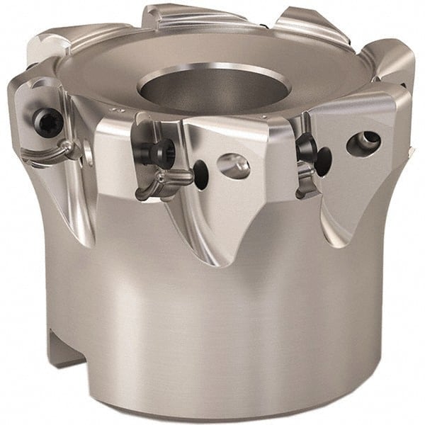 Seco - 52mm Cut Diam, 0.9mm Max Depth, 0.8661" Arbor Hole, 8 Inserts, LOHT06 Insert Style, Indexable Copy Face Mill - R220.21 Cutter Style, 1.5748 High, Series Doubleoctomill - Exact Tooling