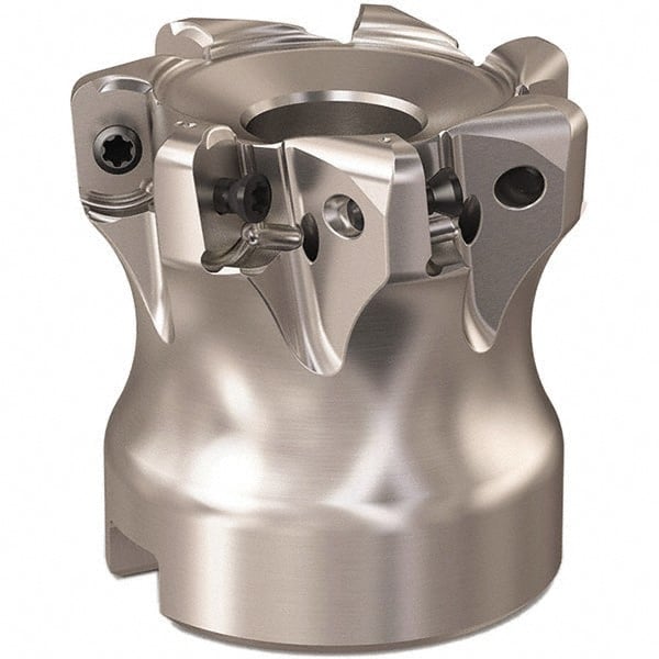 Seco - 40mm Cut Diam, 0.9mm Max Depth, 0.8661" Arbor Hole, 7 Inserts, LOHT06 Insert Style, Indexable Copy Face Mill - R220.21 Cutter Style, 1.5748 High, Series Doubleoctomill - Exact Tooling