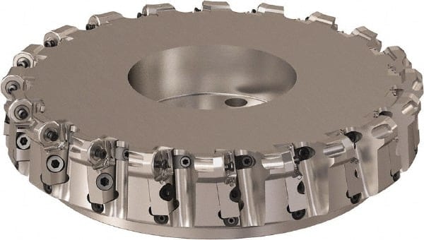 Seco - 12.52" Cut Diam, 6mm Max Depth, 2-1/2" Arbor Hole, 20 Inserts, ONMU09 Insert Style, Indexable Copy Face Mill - R220.48 Cutter Style, 3.1496 High, Series Doubleoctomill - Exact Tooling