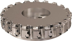 Seco - 12.52" Cut Diam, 6mm Max Depth, 2-1/2" Arbor Hole, 20 Inserts, ONMU09 Insert Style, Indexable Copy Face Mill - R220.48 Cutter Style, 3.1496 High, Series Doubleoctomill - Exact Tooling