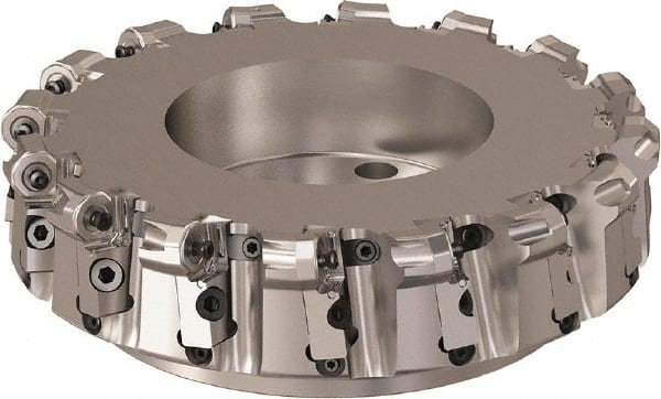 Seco - 250mm Cut Diam, 6mm Max Depth, 2.3622" Arbor Hole, 16 Inserts, ONMU09 Insert Style, Indexable Copy Face Mill - R220.48 Cutter Style, 3.1496 High, Series Doubleoctomill - Exact Tooling
