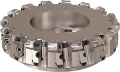 Seco - 250mm Cut Diam, 6mm Max Depth, 2.3622" Arbor Hole, 16 Inserts, ONMU09 Insert Style, Indexable Copy Face Mill - R220.48 Cutter Style, 3.1496 High, Series Doubleoctomill - Exact Tooling