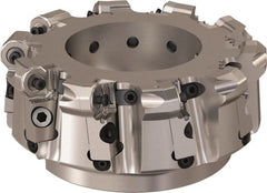 Seco - 6" Cut Diam, 6mm Max Depth, 2" Arbor Hole, 10 Inserts, ONMU09 Insert Style, Indexable Copy Face Mill - R220.48 Cutter Style, 3.1496 High, Series Doubleoctomill - Exact Tooling